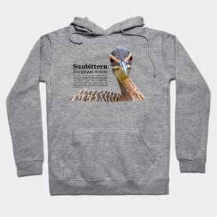 Sunbittern torpical bird black text Hoodie